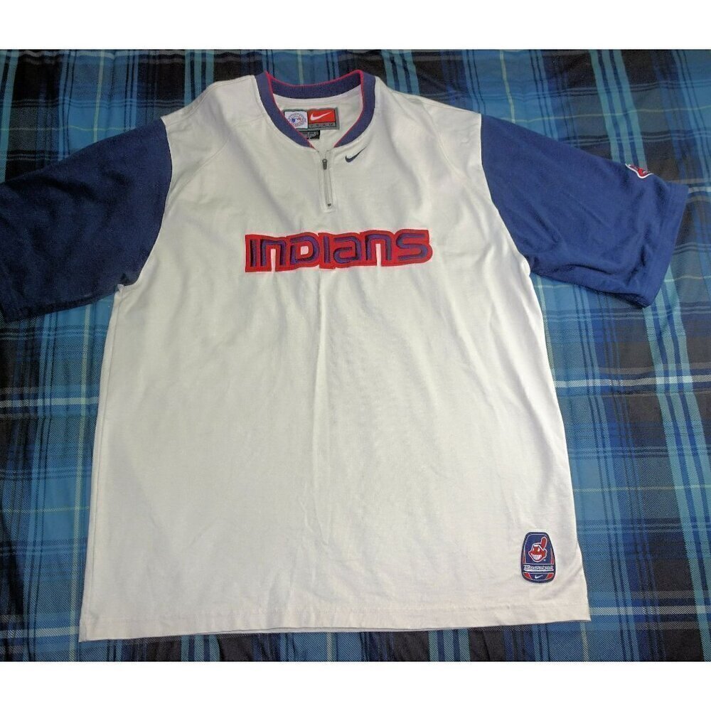 MLB Cleveland Indians Nike Chief Wahoo White Baseball Jersey Size Large